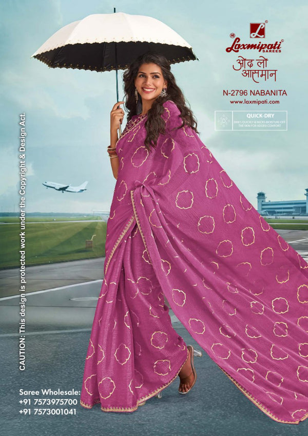 Laxmipati Radhika N-2796 Onion Pink Jimmy Choo Saree | M.R. Saree Emporium
