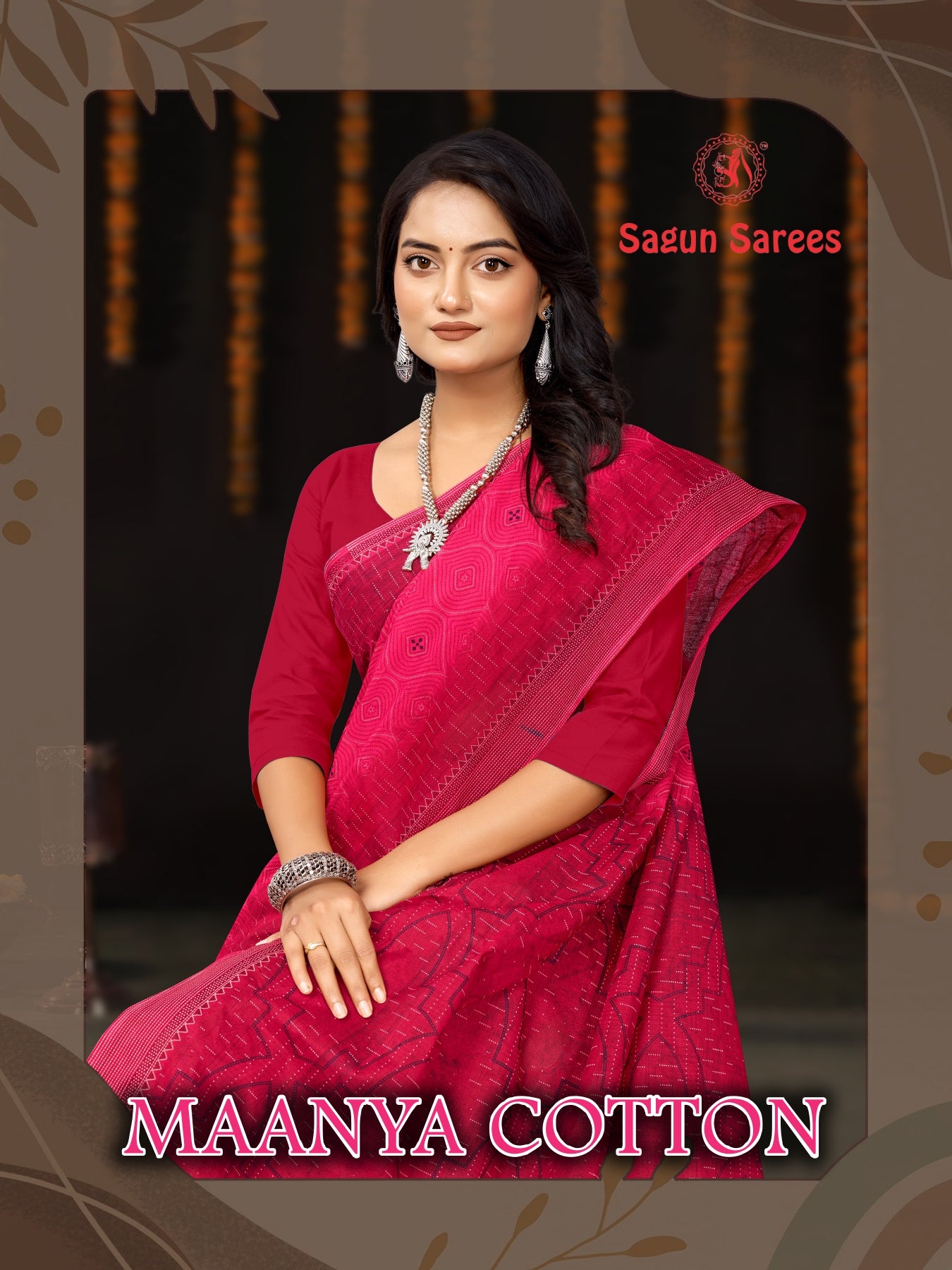 Maanya Cotton Printed Saree – Set of 8 Pcs -M.R. Saree Emporium