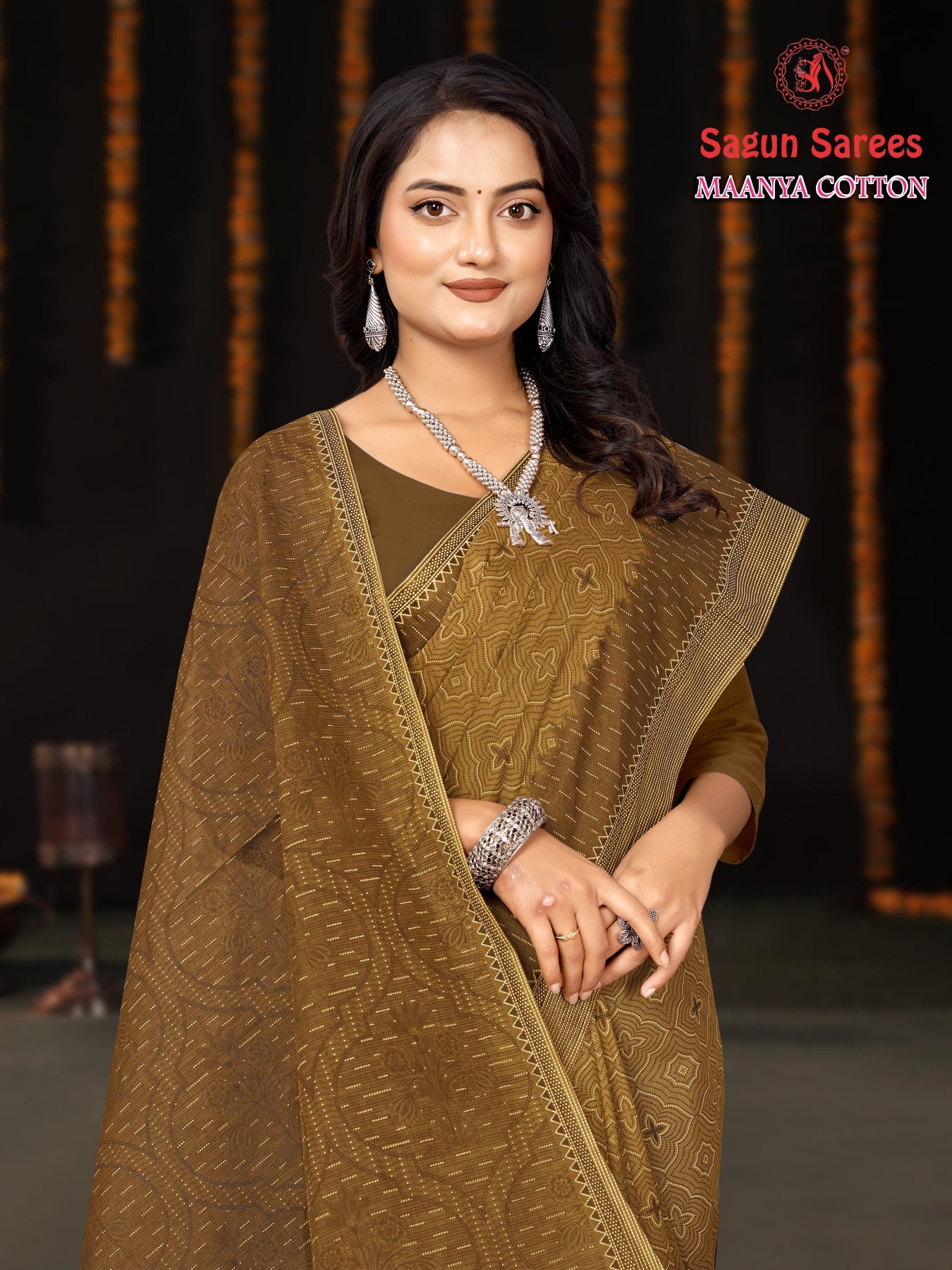 Maanya Cotton Printed Saree – Set of 8 Pcs -M.R. Saree Emporium