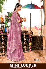 Mini Cooper Vol-01 Fancy Chiffon Full Lace Saree – M.R. Saree Emporium