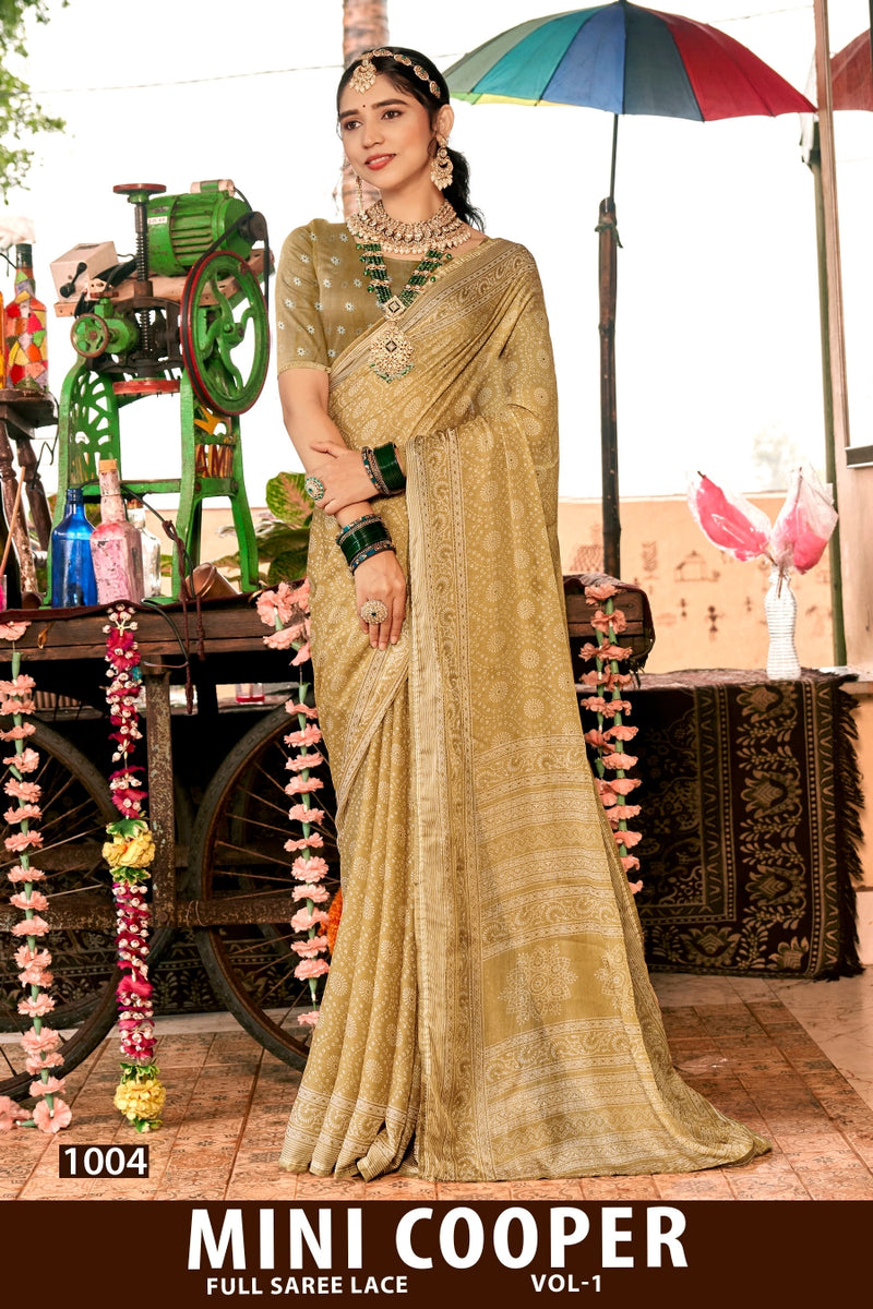 Mini Cooper Vol-01 Fancy Chiffon Full Lace Saree – M.R. Saree Emporium