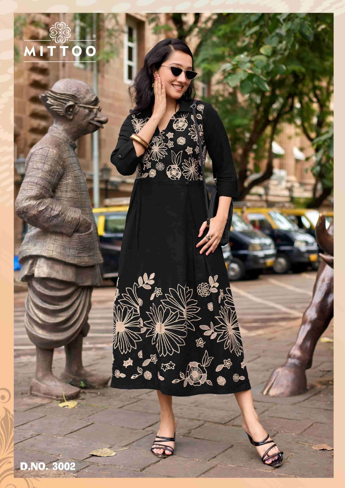 Mittoo Angoori Heavy Rayon Thread Work Kurti 6 Pcs Set