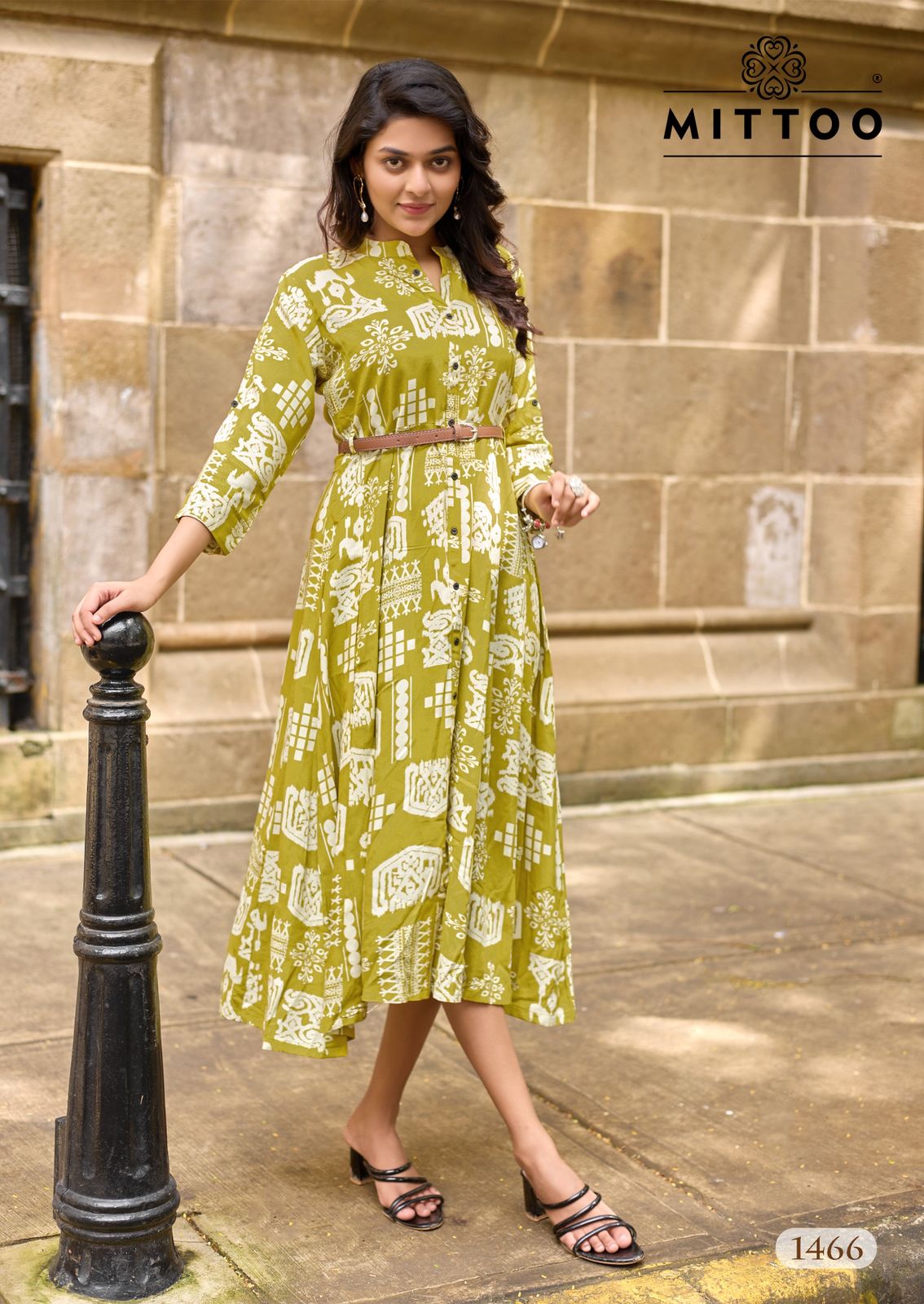 Mittoo Belt Vol 24 Rayon Printed Kurti with Belt Look – 6 Pcs Set-M.R. Saree Emporium