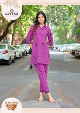 Mittoo Rasika Rayon Printed Kurti Pant Set with Handwork-6 Pcs Set-M.R. Saree Emporium