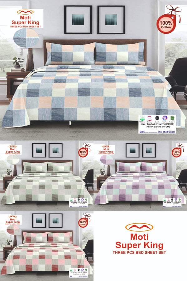 Moti Super King Size Bedsheet