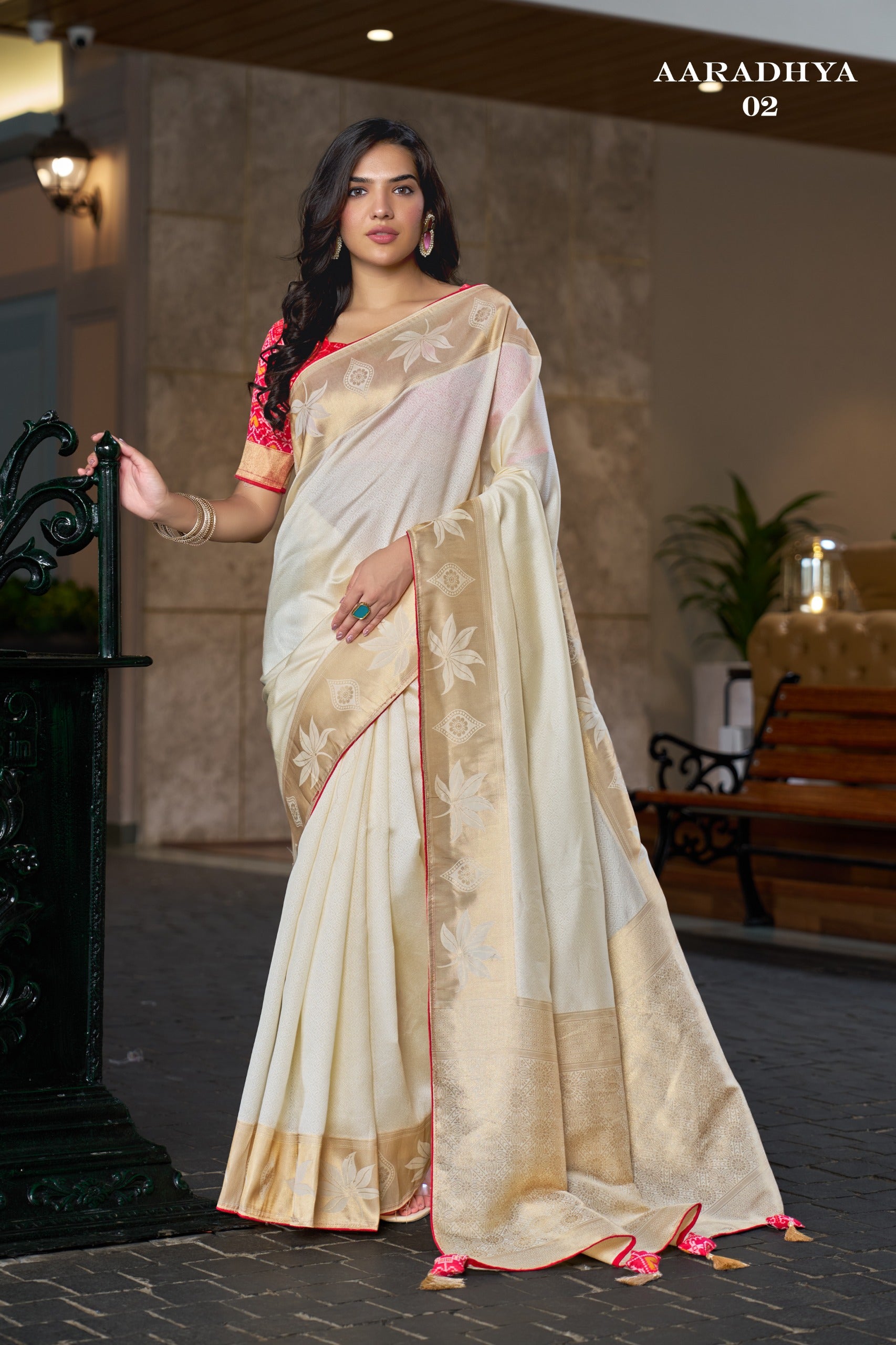 Aaradhya - 02 Silk Saree (3 PCS Set) M.R.Saree Emporium