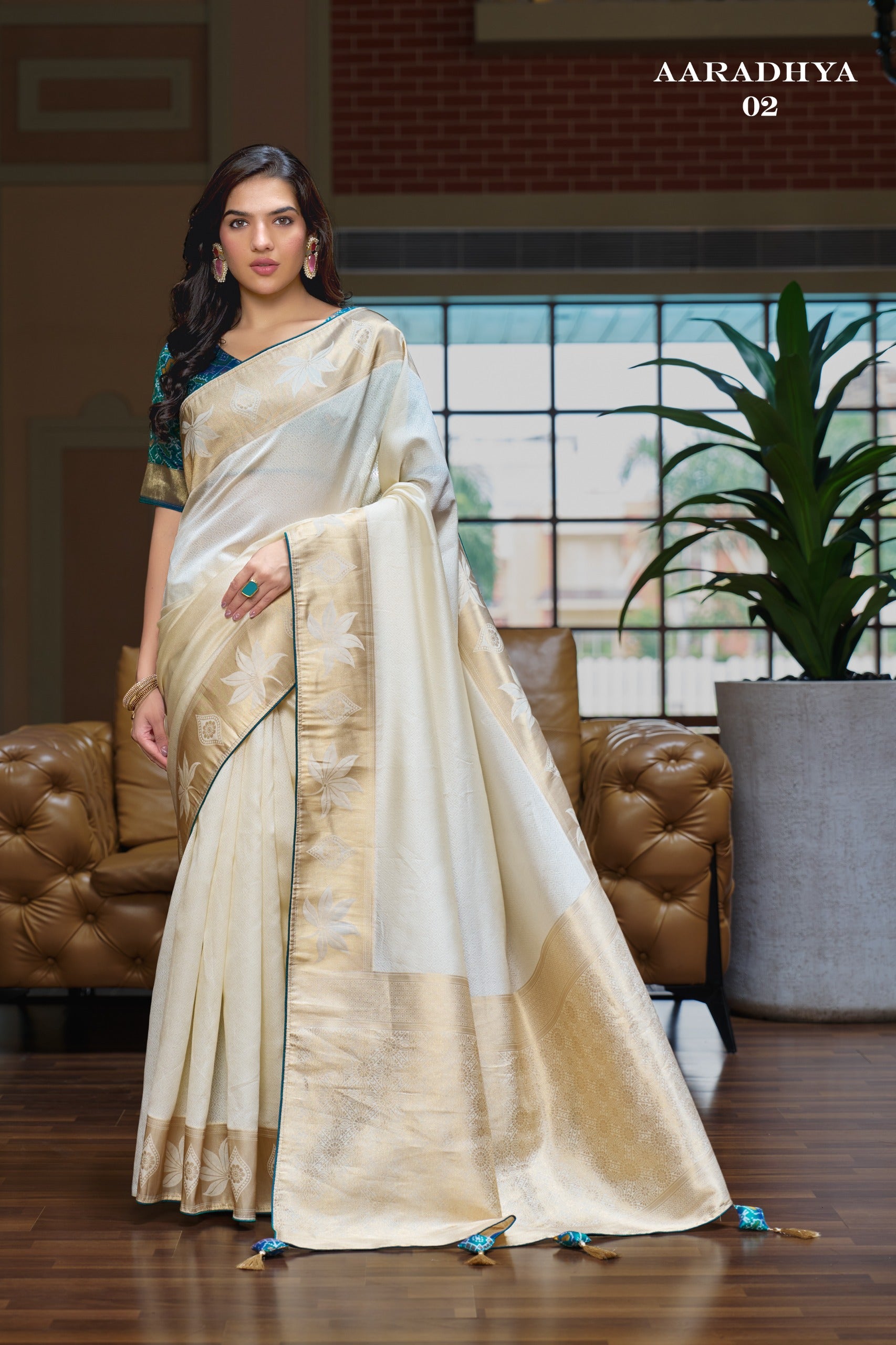 Aaradhya - 02 Silk Saree (3 PCS Set) M.R.Saree Emporium