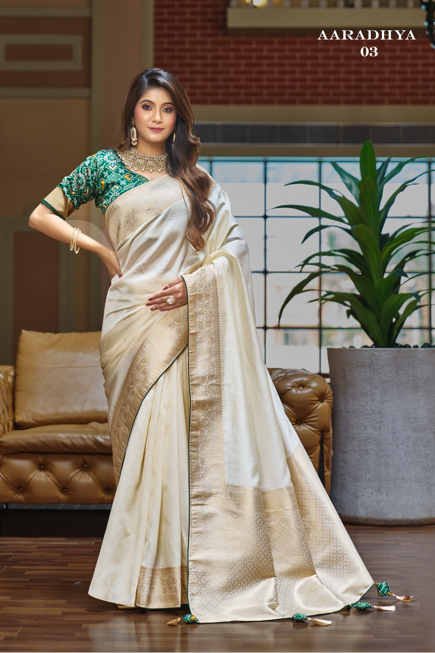 Aaradhya - 02 Silk Saree (3 PCS Set) M.R.Saree Emporium