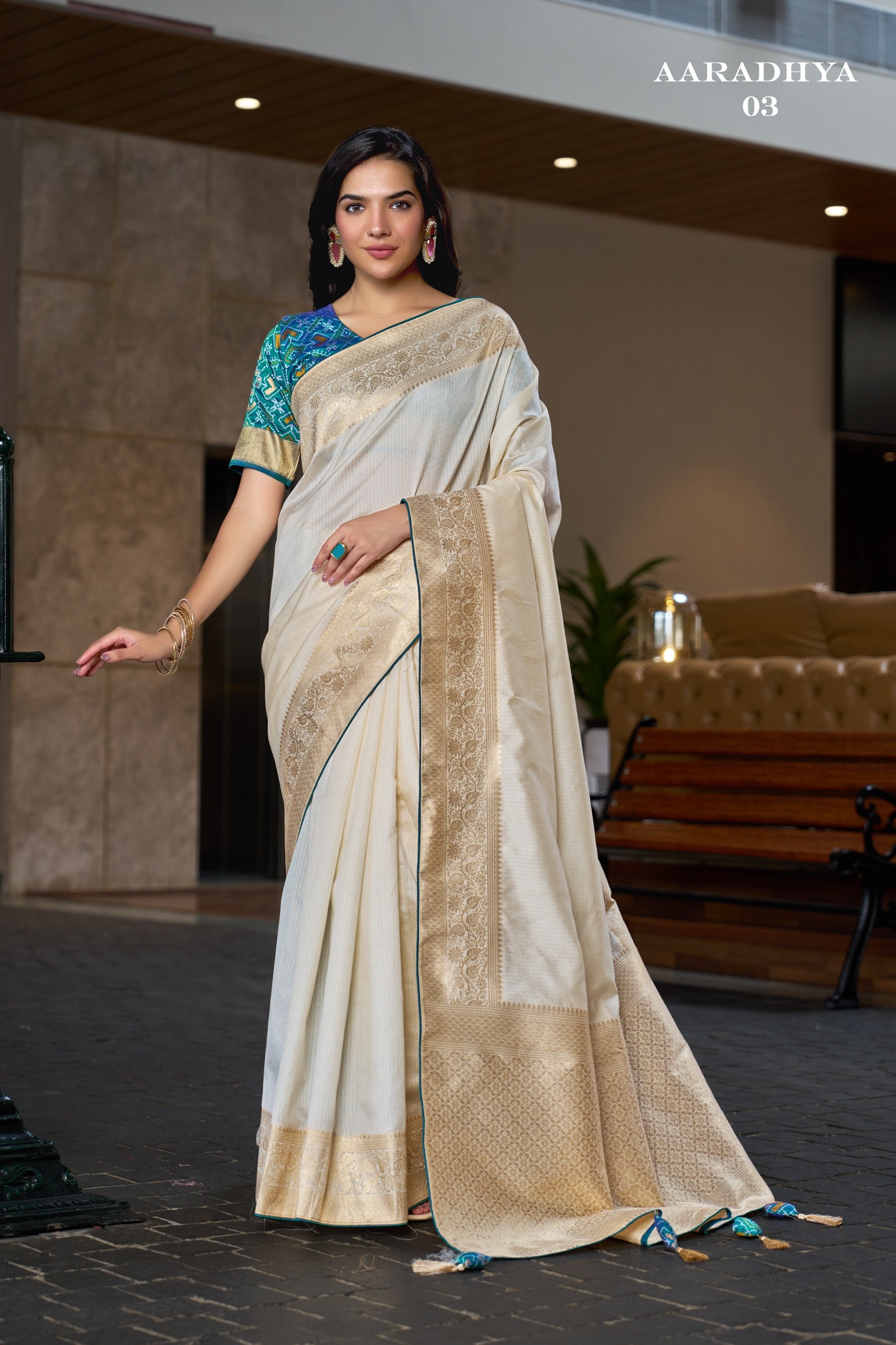Aaradhya - 02 Silk Saree (3 PCS Set) M.R.Saree Emporium