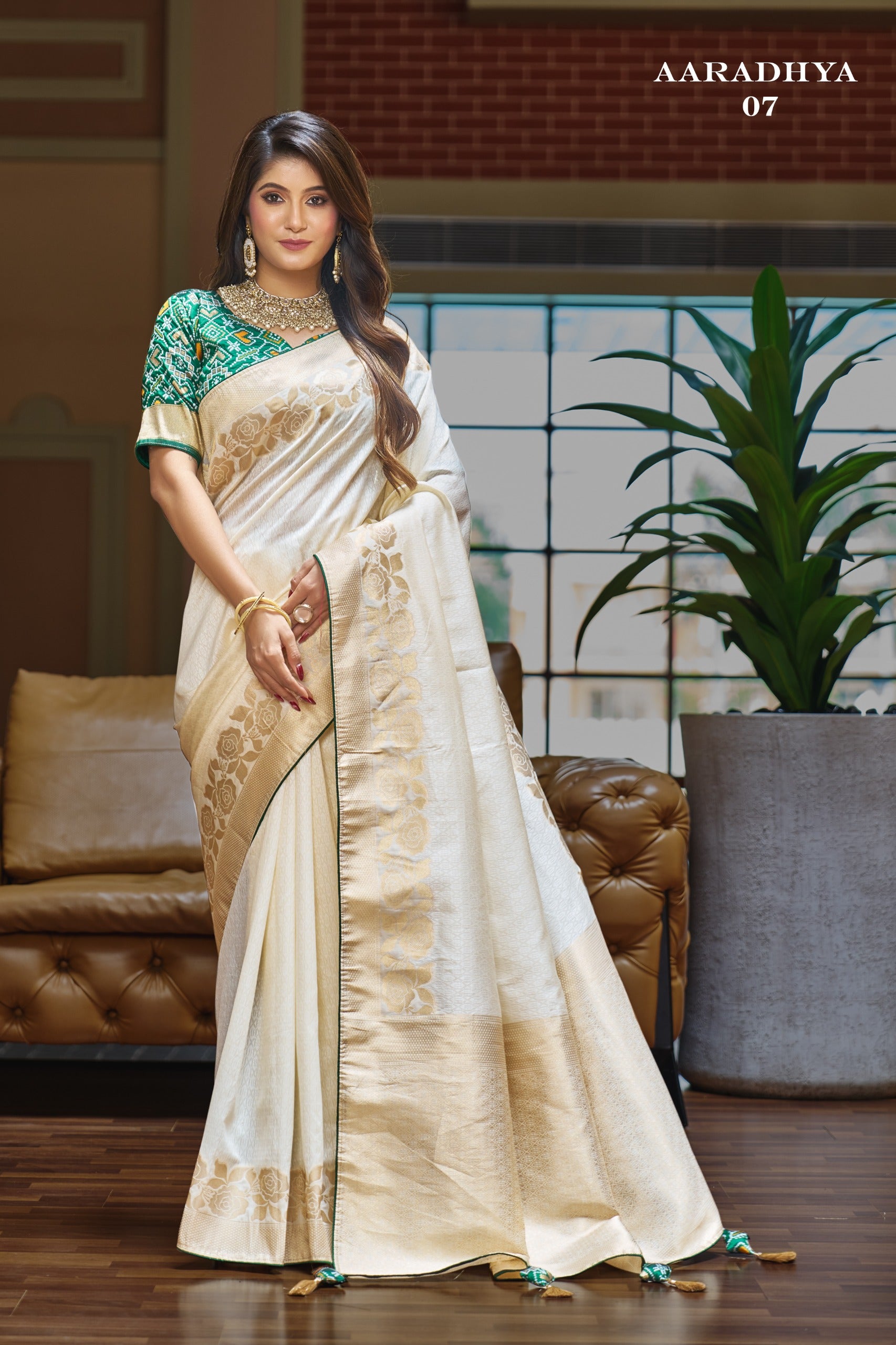 Aaradhya - 02 Silk Saree (3 PCS Set) M.R.Saree Emporium