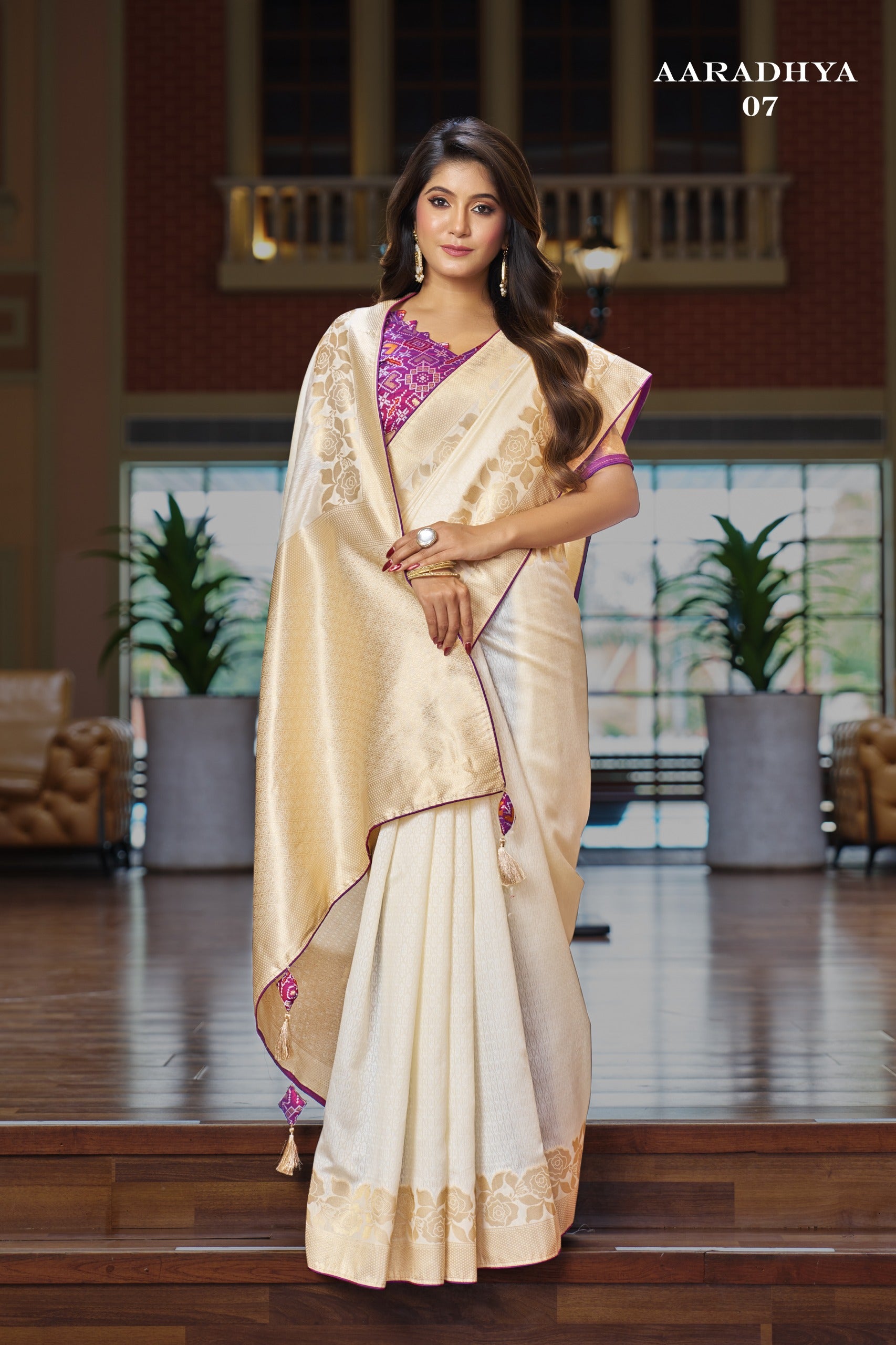 Aaradhya - 02 Silk Saree (3 PCS Set) M.R.Saree Emporium