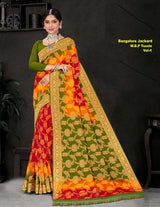 Bangalore Pure Cotton Tussar Jacquard Saree – 10 Pcs Set M.R. Saree Emporium