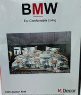 M.R. Saree Emporium BMW Design Double Bed Bedsheet – Premium Cotton Fabric
