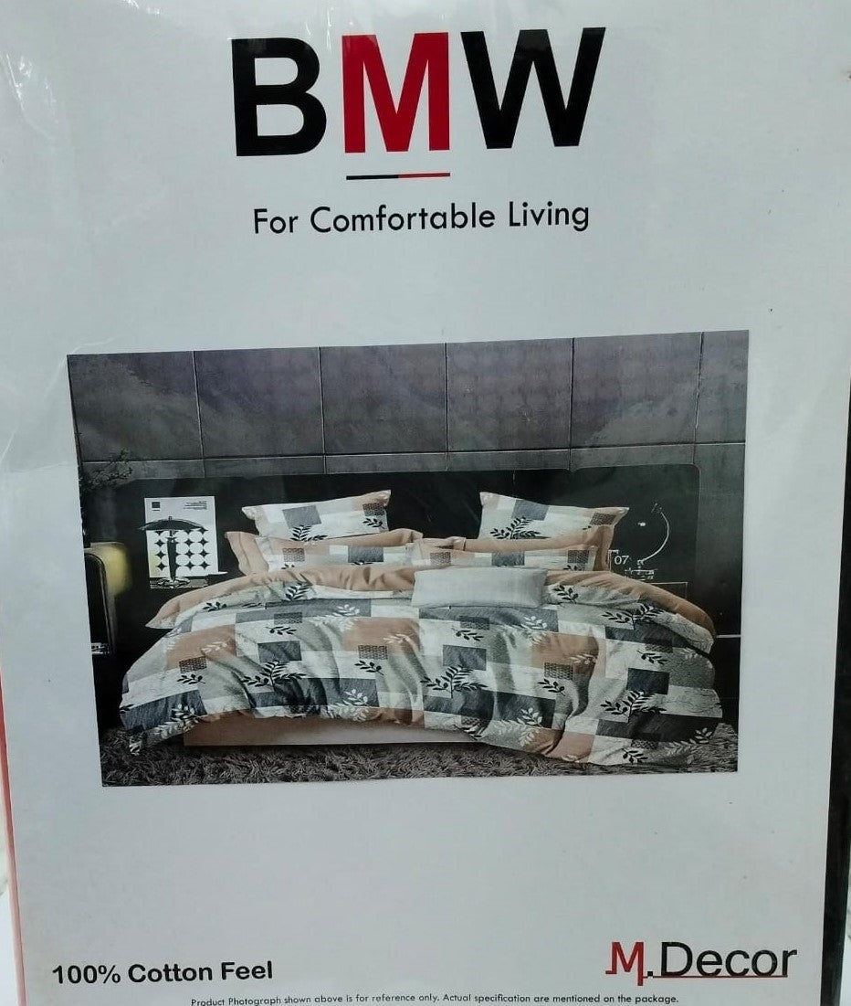 M.R. Saree Emporium BMW Design Double Bed Bedsheet – Premium Cotton Fabric