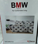 M.R. Saree Emporium BMW Design Double Bed Bedsheet – Premium Cotton Fabric