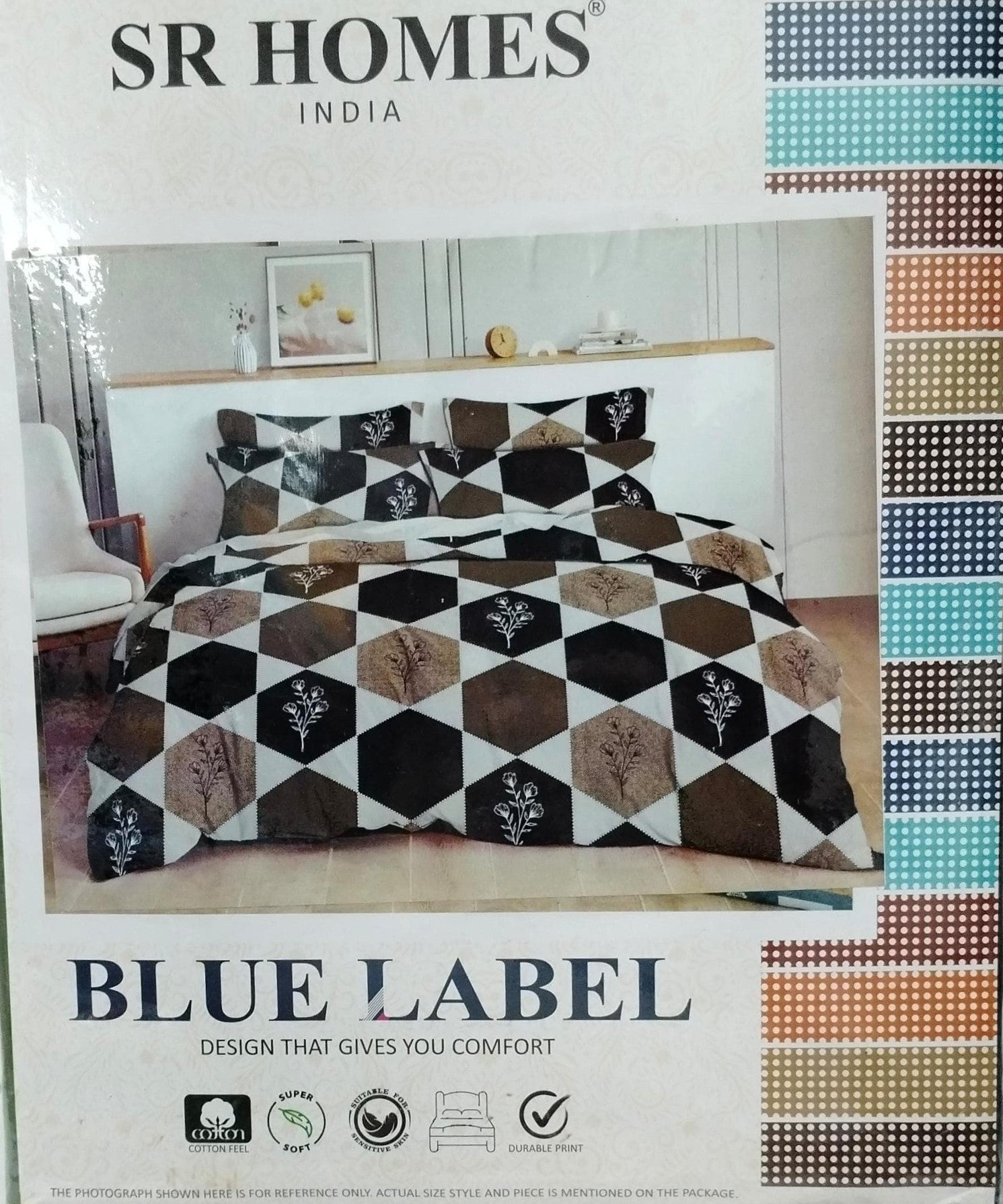 M.R. Saree Emporium Blue Label Design Double Bed Bedsheet – Soft Cotton