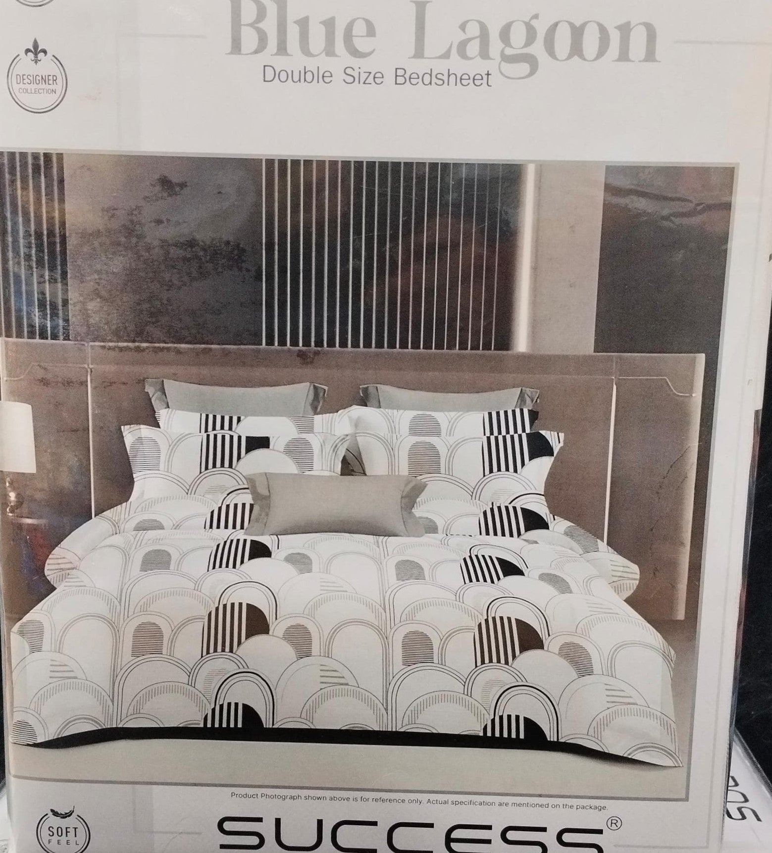 M.R. Saree Emporium Blue Lagoon Double Bed Bedsheet – Soft Cotton