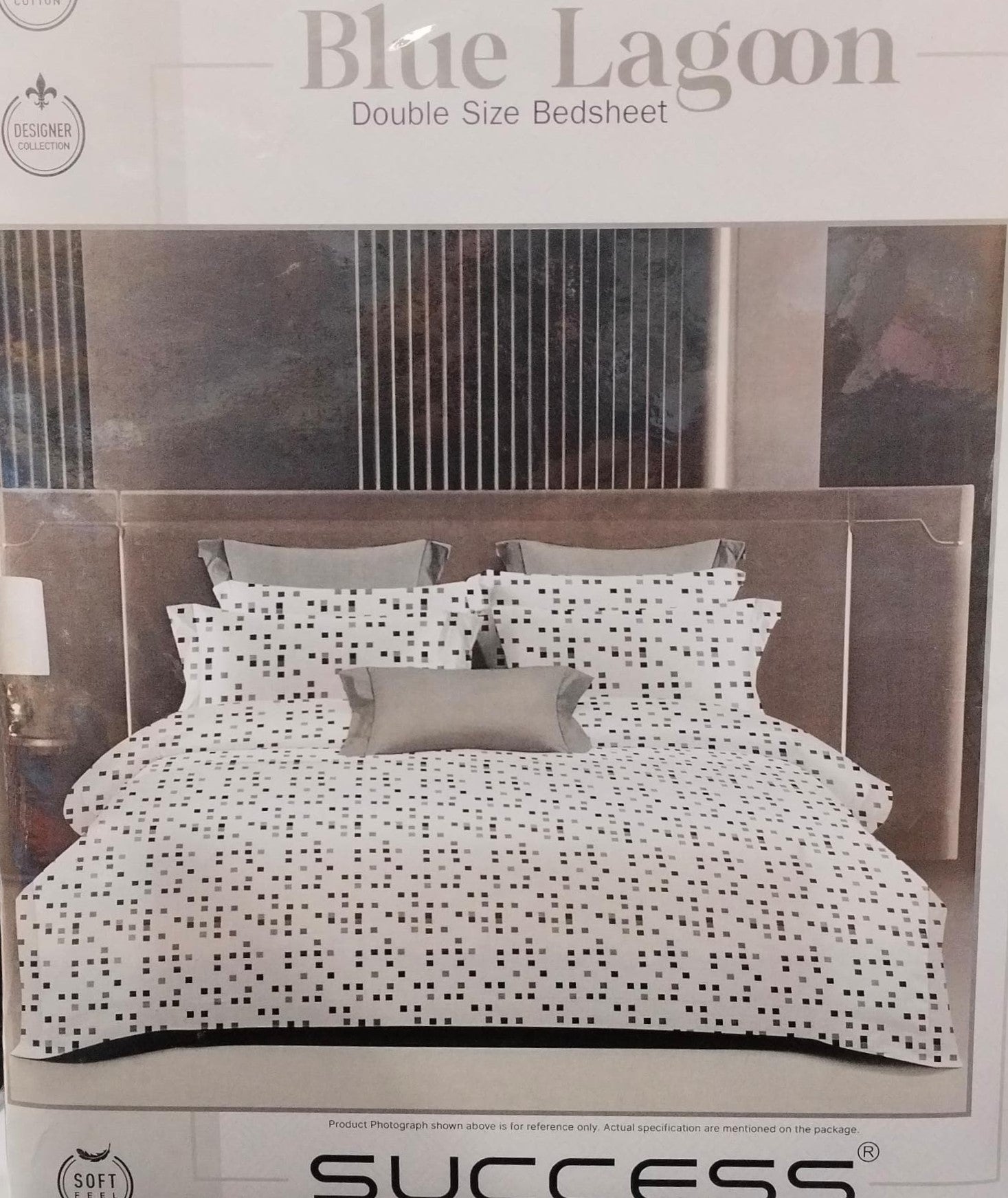 M.R. Saree Emporium Blue Lagoon Double Bed Bedsheet – Soft Cotton