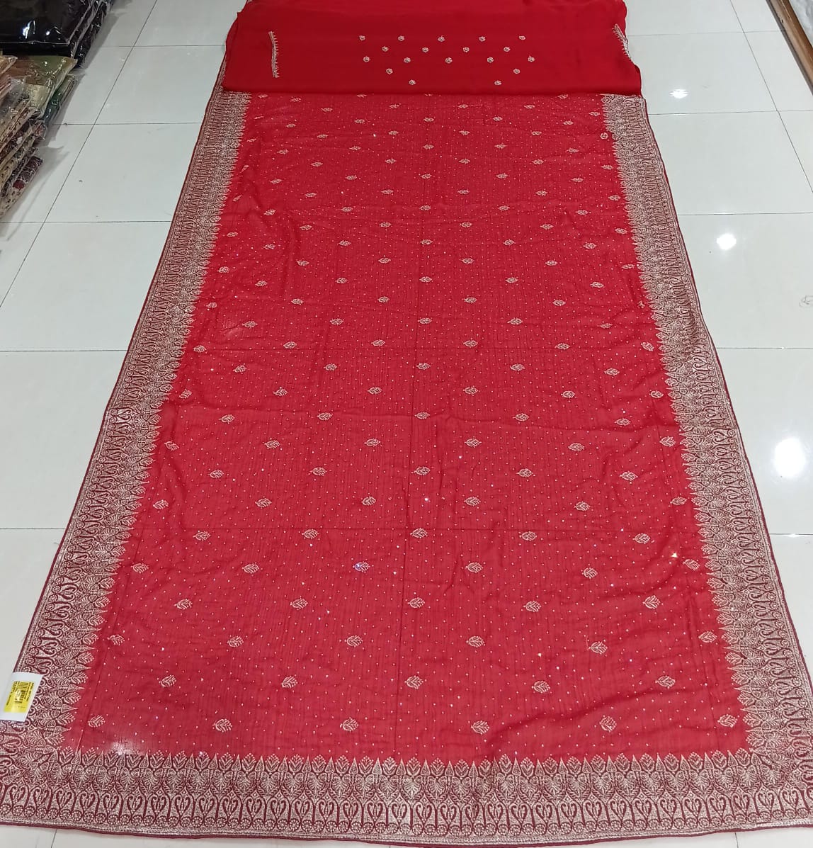 Designer Fancy Chiffon Saree – 6 Pcs Set | M.R. Saree Emporium