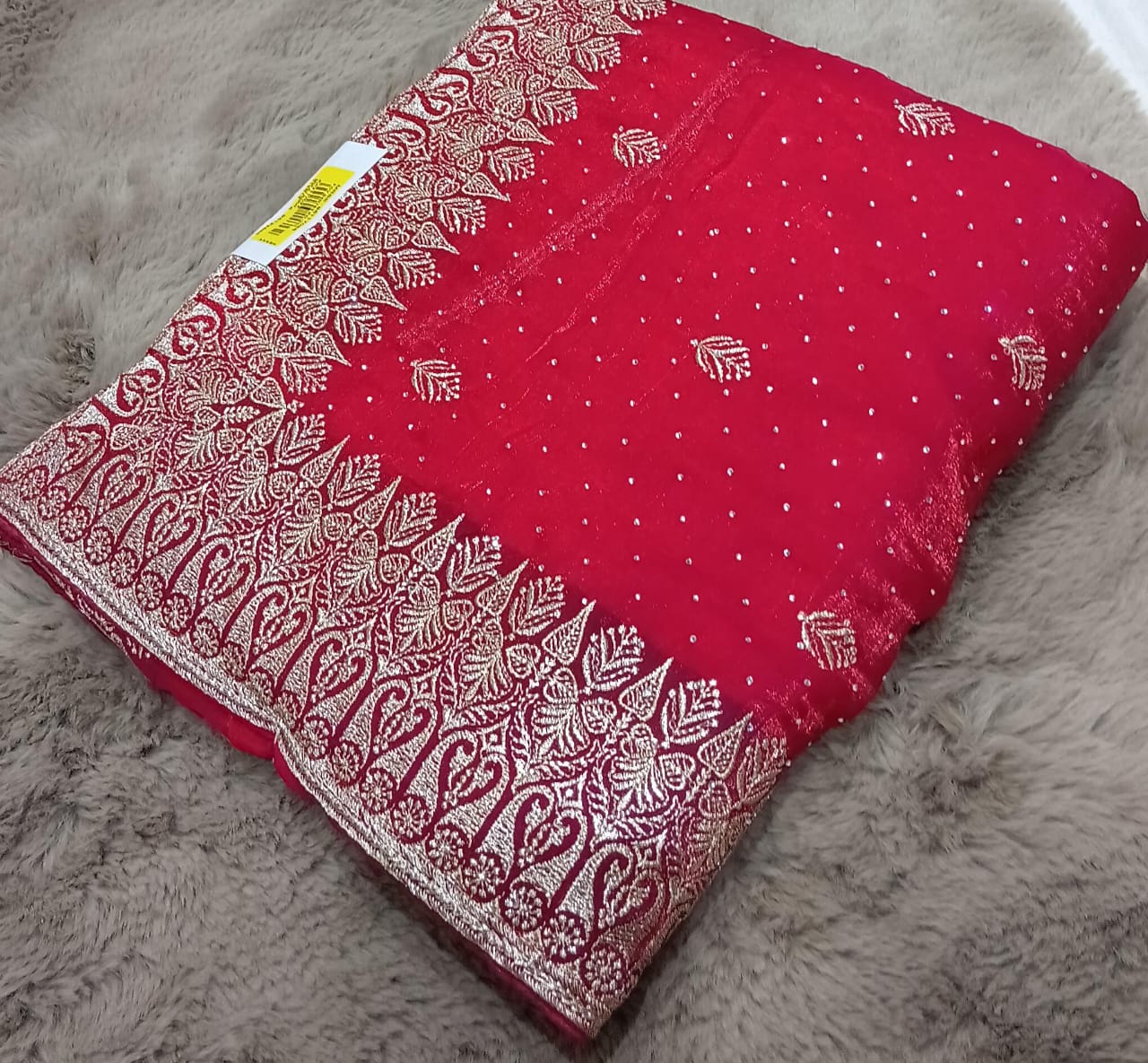 Designer Fancy Chiffon Saree – 6 Pcs Set | M.R. Saree Emporium