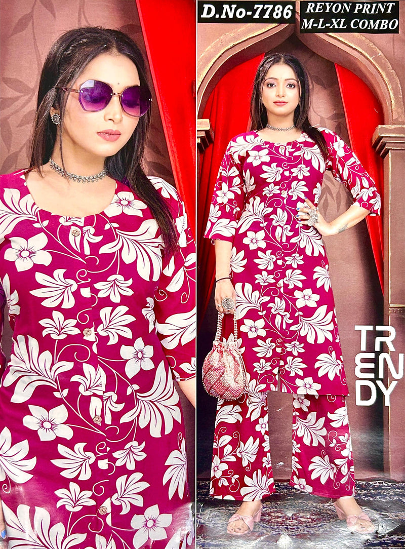Reyon Combo Co-ord Set M.R.Saree Emporium