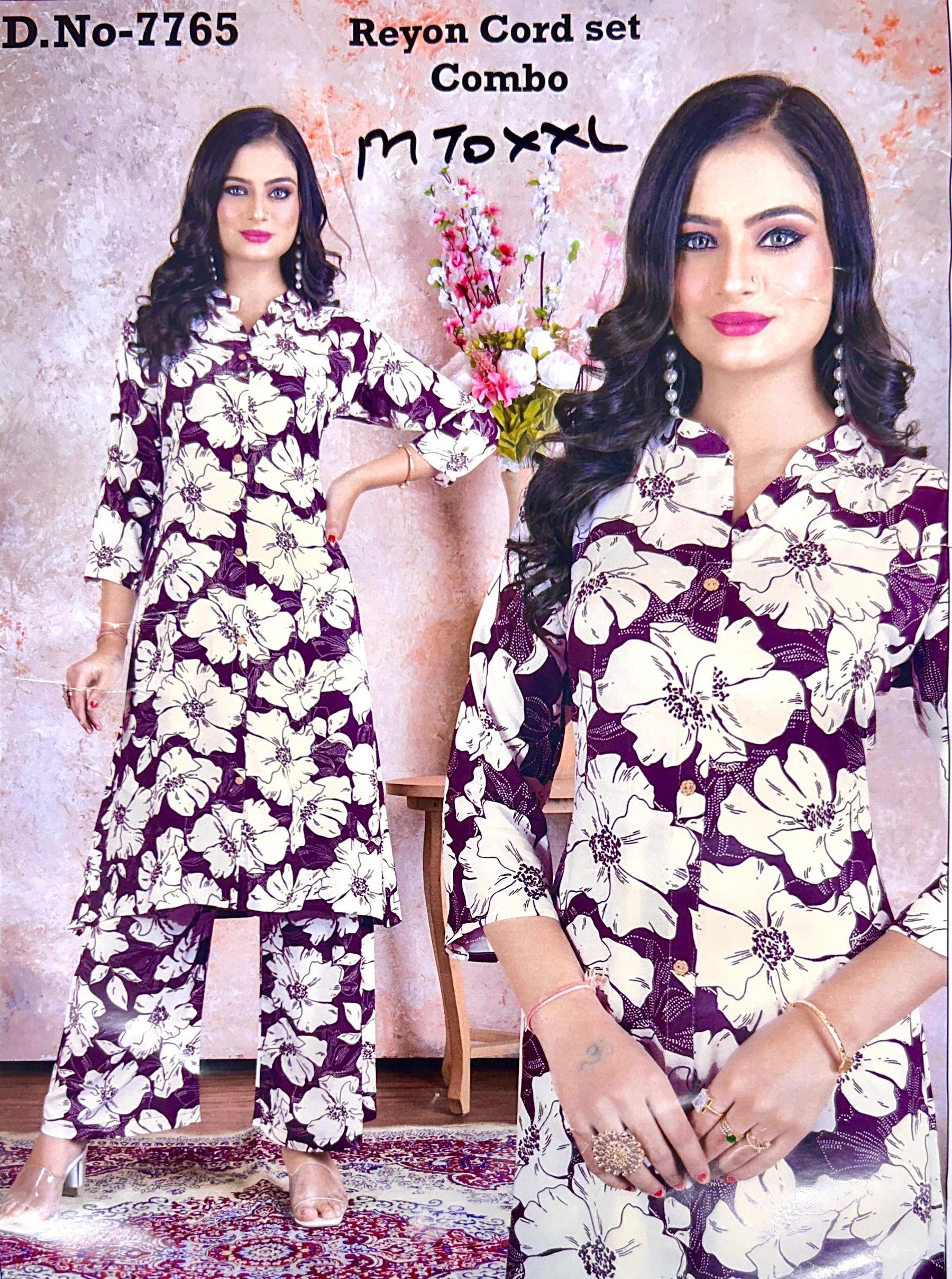 Reyon Combo Co-ord Set M.R.Saree Emporium