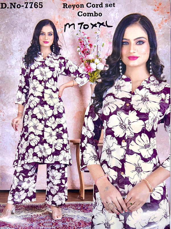 Reyon Combo Co-ord Set M.R.Saree Emporium
