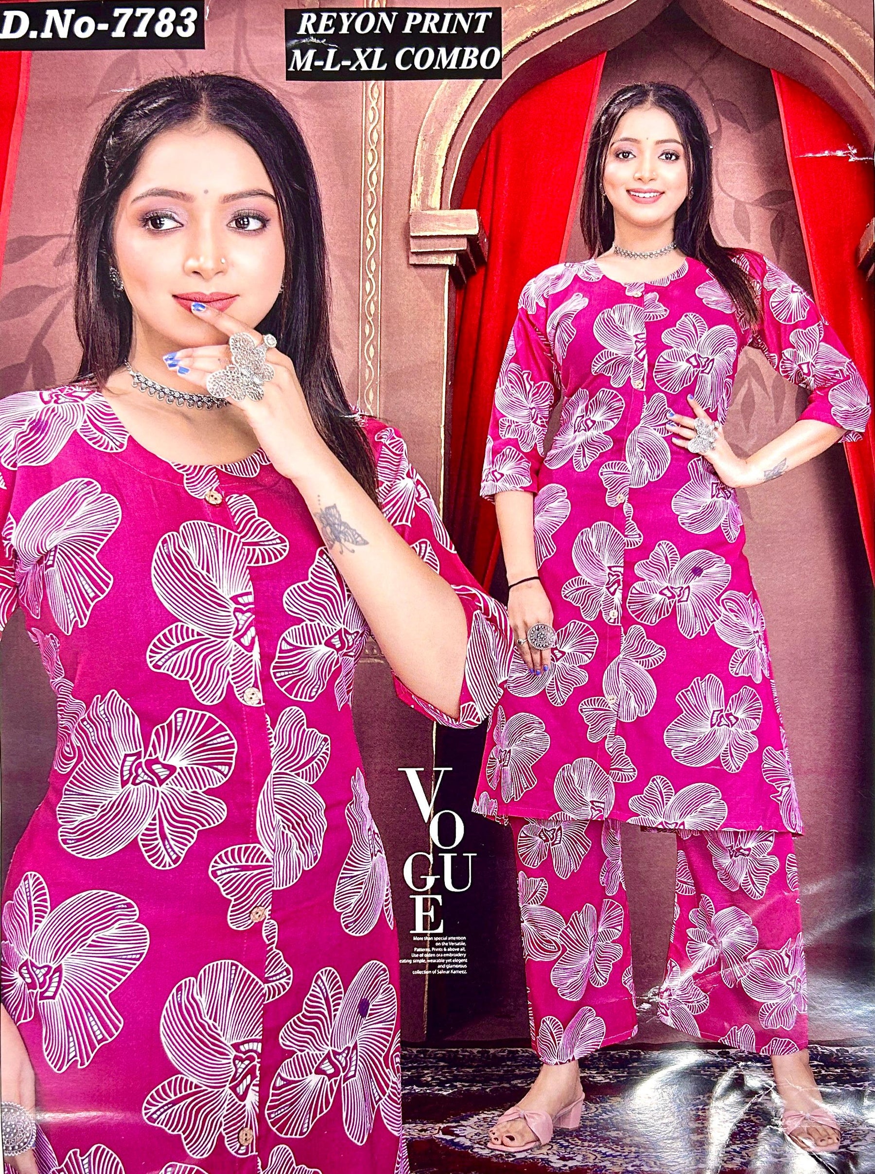 Reyon Combo Co-ord Set M.R.Saree Emporium