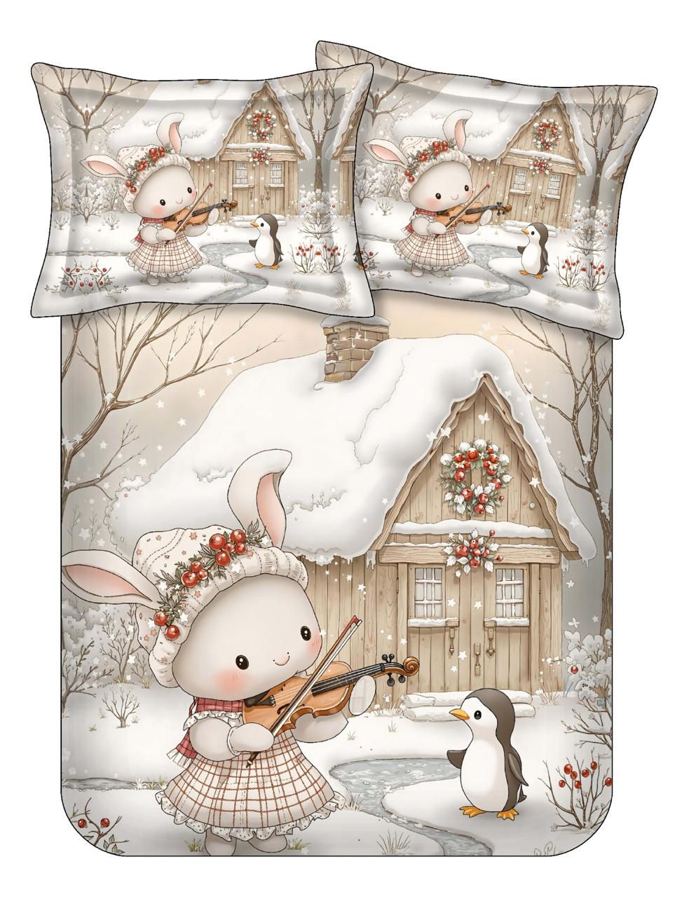 7D Cute Double Bedsheet Set – 21 Animal & Floral Prints M.R. Saree Emporium