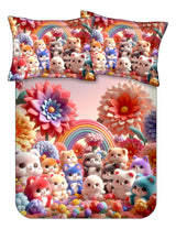 3D Cute Double Bedsheet Set – 21 Animal & Floral Prints M.R. Saree Emporium