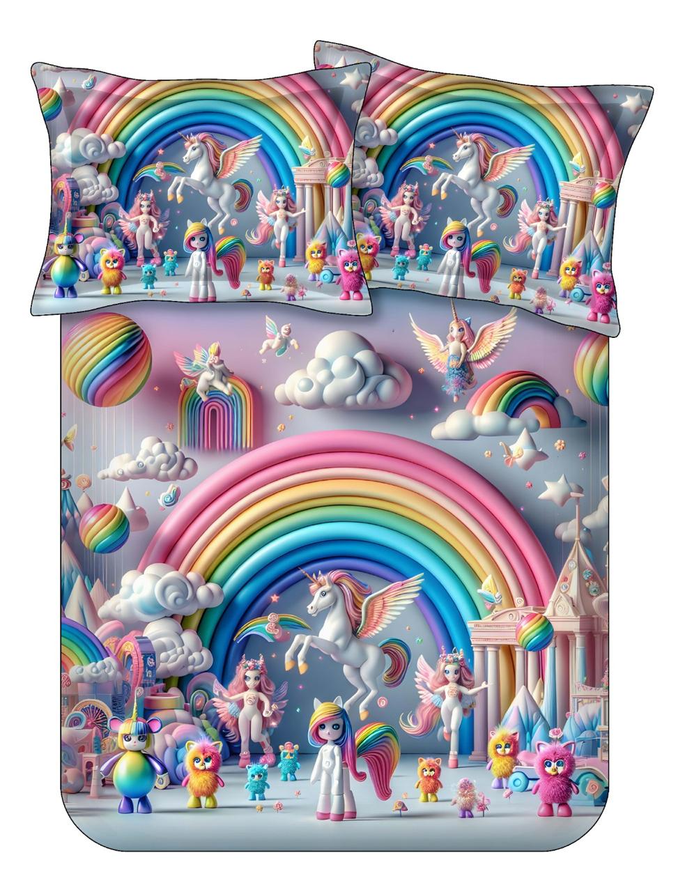 7D Cute Double Bedsheet Set – 21 Animal & Floral Prints M.R. Saree Emporium