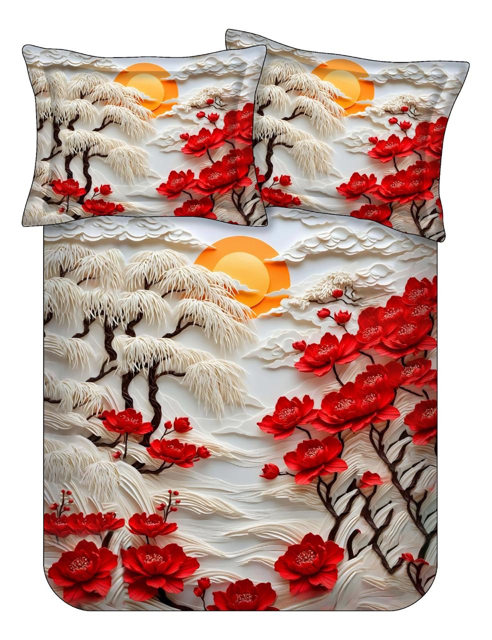 7D Cute Double Bedsheet Set – 21 Animal & Floral Prints M.R. Saree Emporium