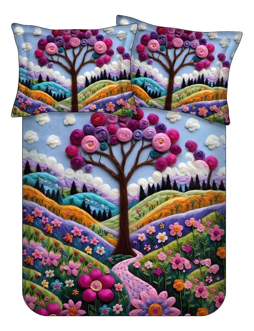 7D Cute Double Bedsheet Set – 21 Animal & Floral Prints M.R. Saree Emporium