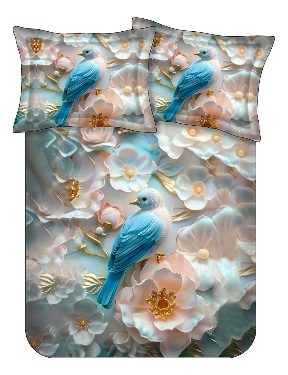 7D Cute Double Bedsheet Set – 21 Animal & Floral Prints M.R. Saree Emporium