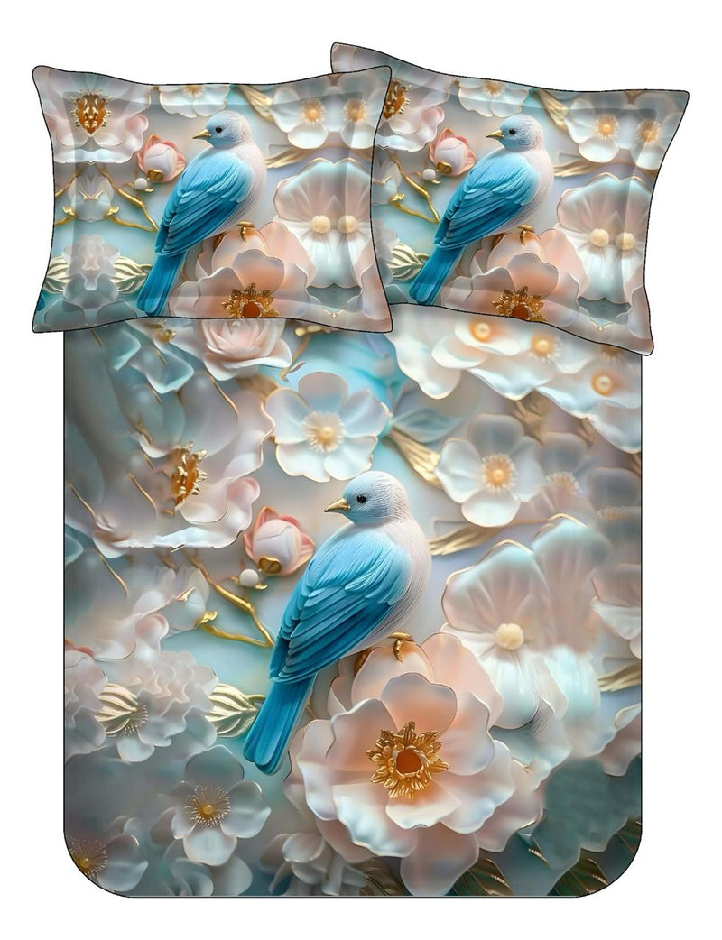 3D Cute Double Bedsheet Set – 21 Animal & Floral Prints M.R. Saree Emporium