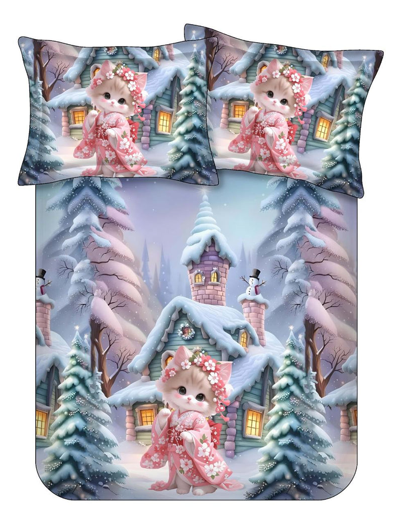 3D Cute Double Bedsheet Set – 21 Animal & Floral Prints M.R. Saree Emporium