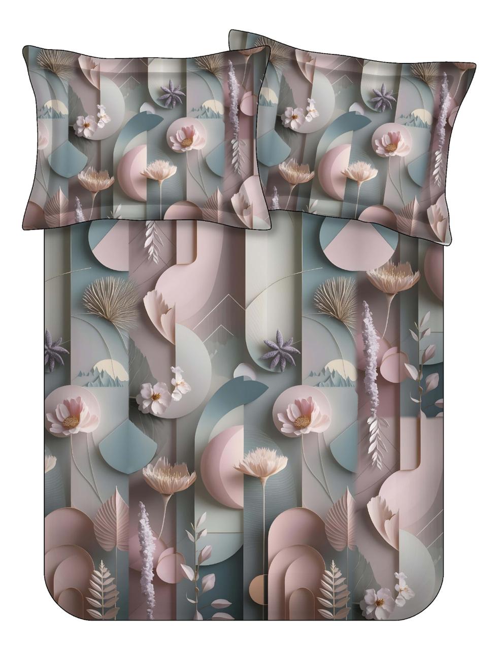 7D Cute Double Bedsheet Set – 21 Animal & Floral Prints M.R. Saree Emporium