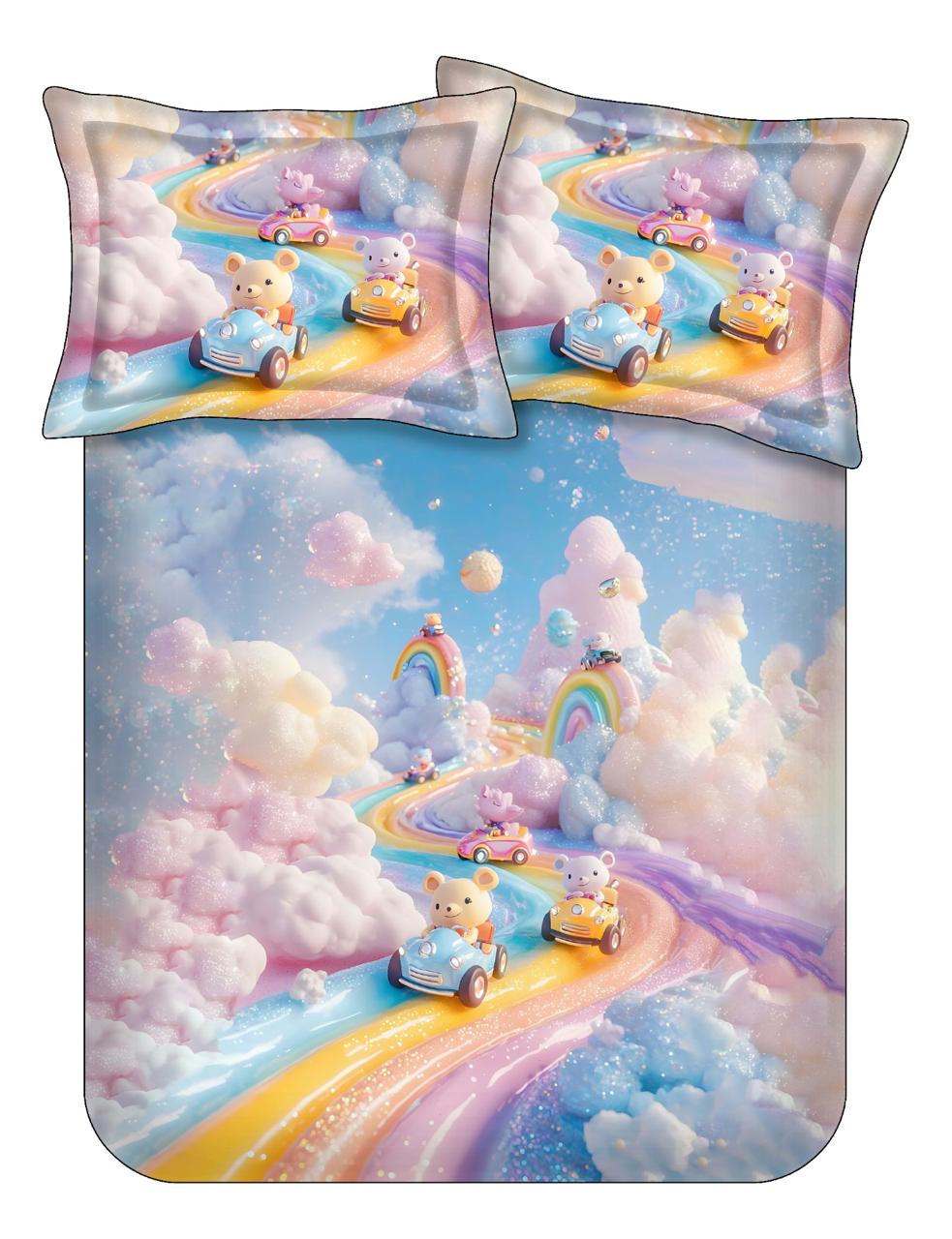 7D Cute Double Bedsheet Set – 21 Animal & Floral Prints M.R. Saree Emporium