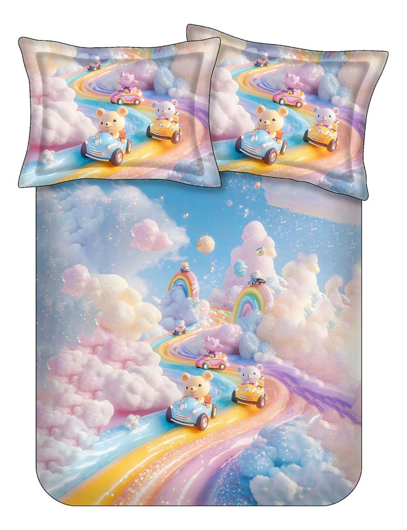 3D Cute Double Bedsheet Set – 21 Animal & Floral Prints M.R. Saree Emporium