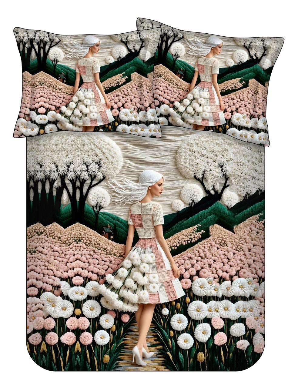 7D Cute Double Bedsheet Set – 21 Animal & Floral Prints M.R. Saree Emporium