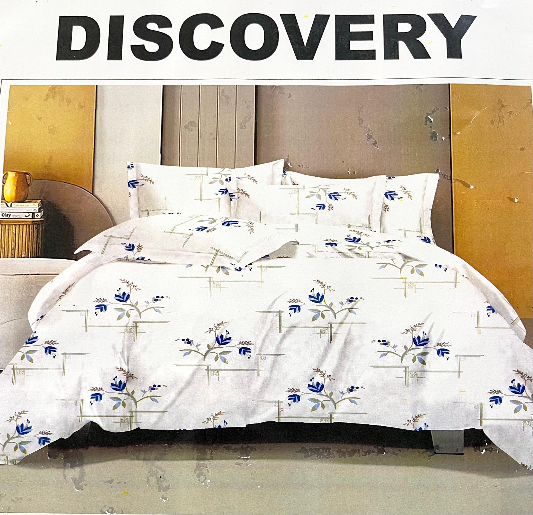 Discovery Cotton Double Bed Bedsheet with 2 Pillow Covers – Soft & Stylish | M.R. Saree Emporium