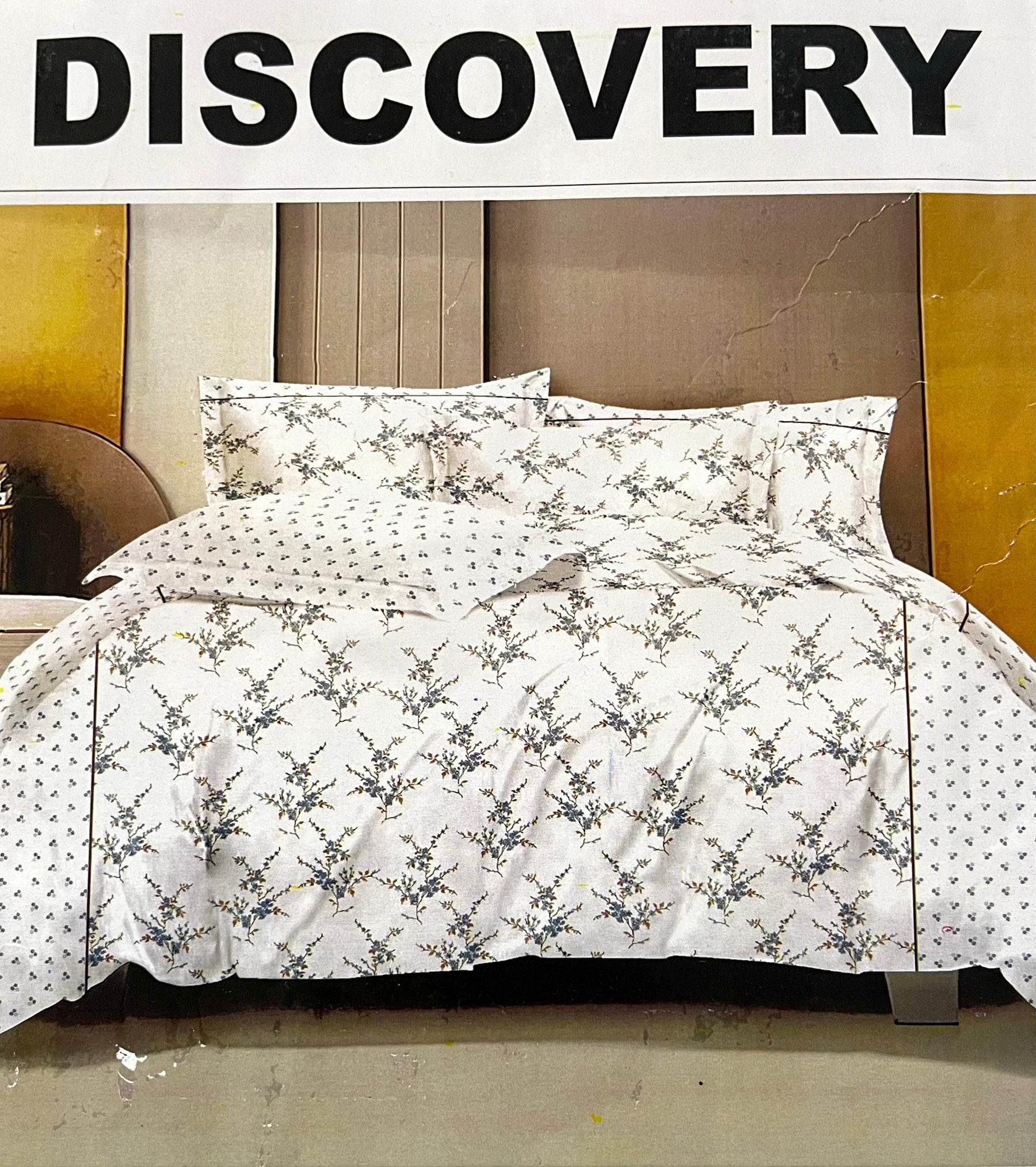 Discovery Cotton Double Bed Bedsheet with 2 Pillow Covers – Soft & Stylish | M.R. Saree Emporium