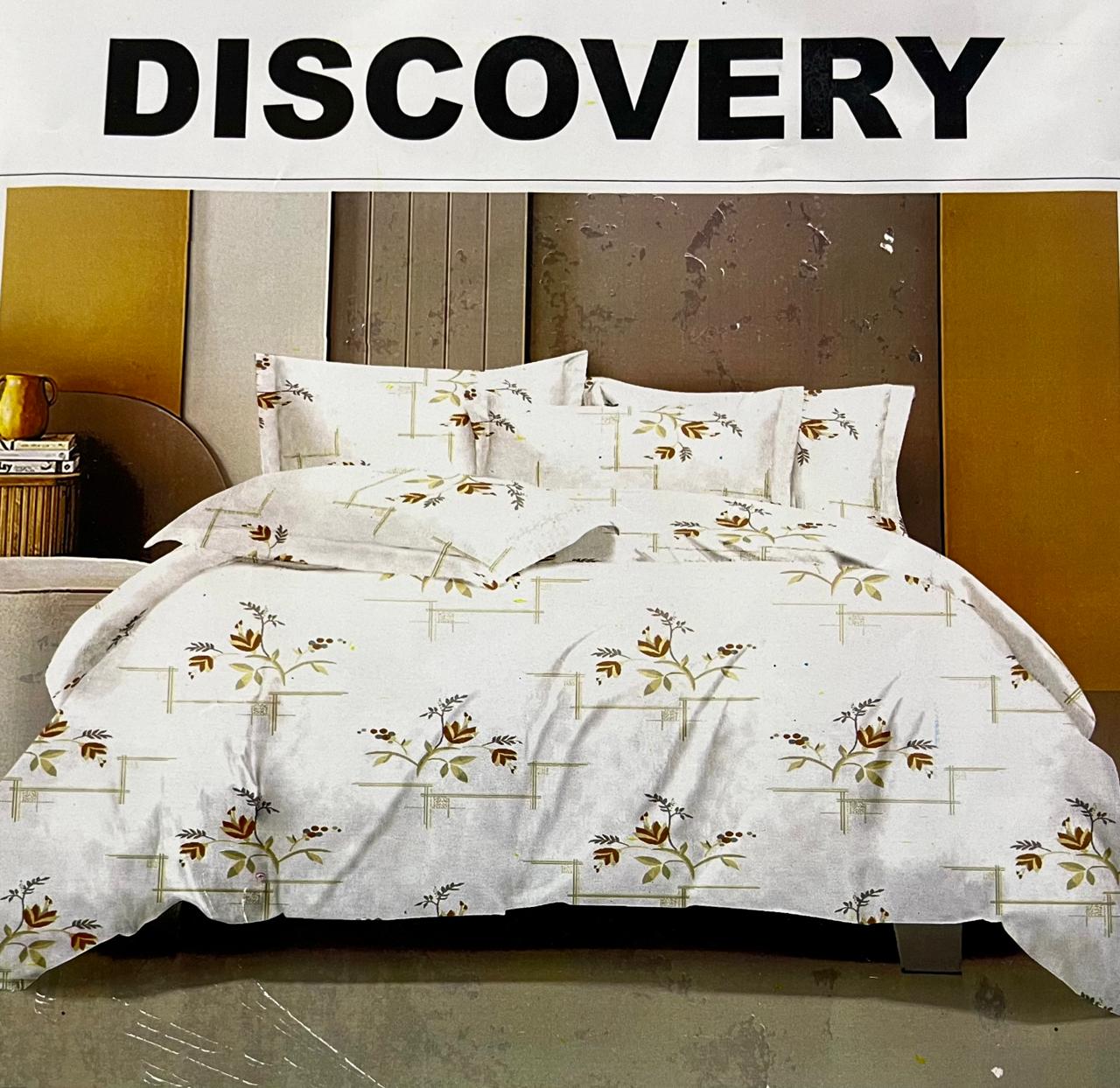 Discovery Cotton Double Bed Bedsheet with 2 Pillow Covers – Soft & Stylish | M.R. Saree Emporium