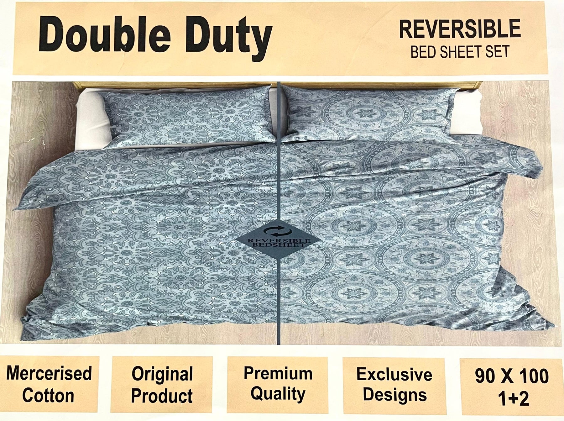 Cotton Double Dutty Double Bed Bedsheet With Pillow Covers M.R. Saree Emporium