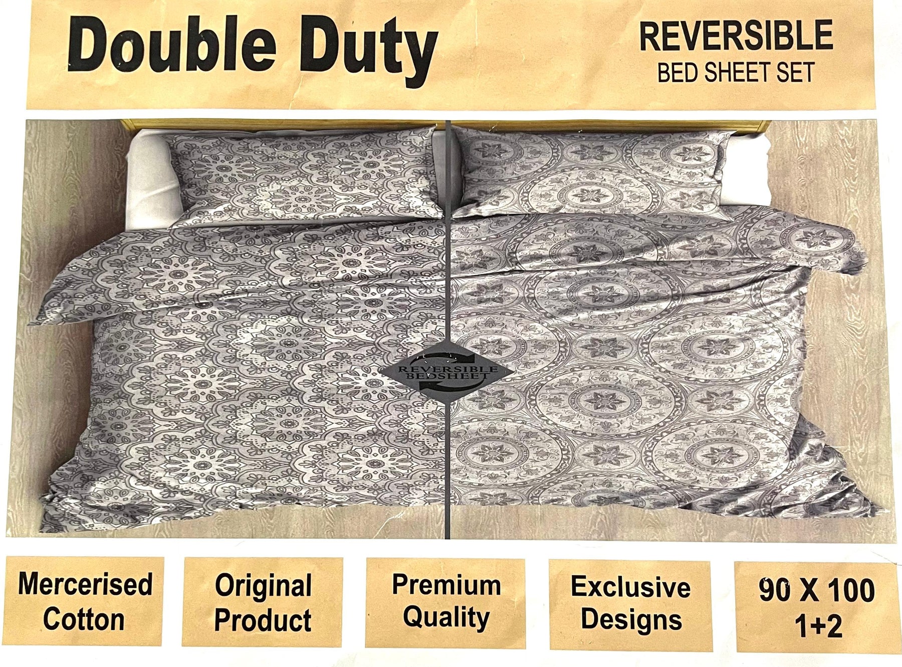 Cotton Double Dutty Double Bed Bedsheet With Pillow Covers M.R. Saree Emporium