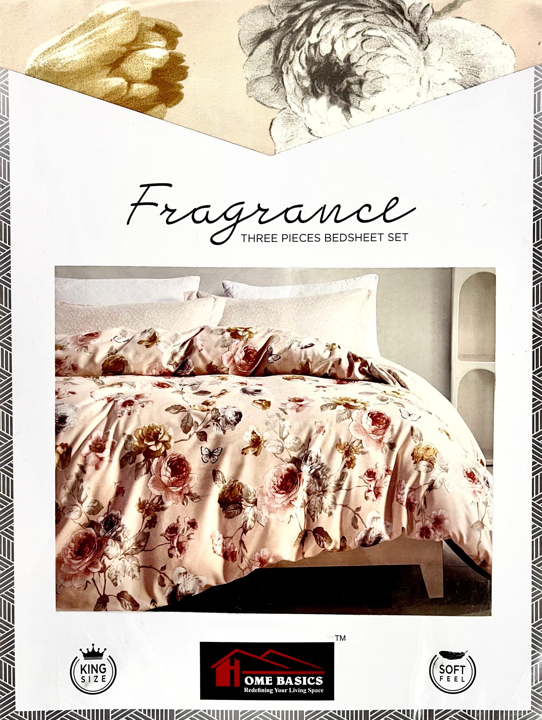 Fragrance King Glaze Cotton King Size Bedsheet with 2 Pillow Covers – M.R. Saree Emporium