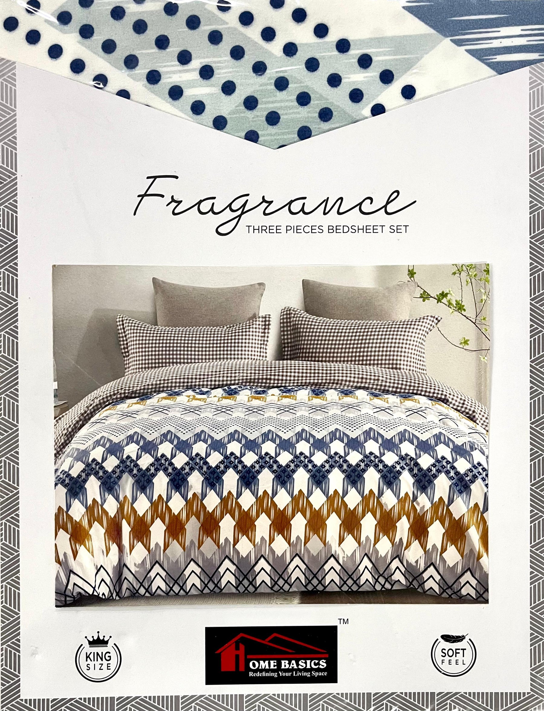 Fragrance King Glaze Cotton King Size Bedsheet with 2 Pillow Covers – M.R. Saree Emporium