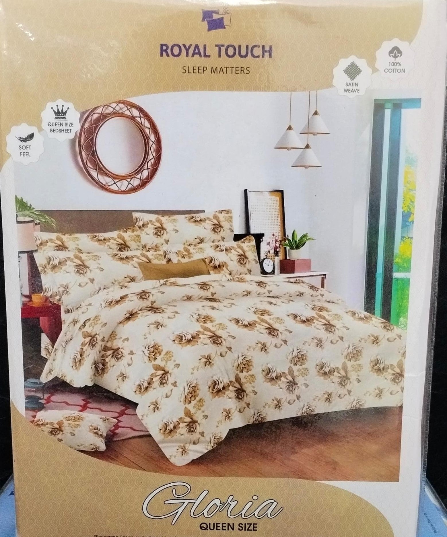 M.R. Saree Emporium Gloria Queen Size Bedsheet – Soft Cotton