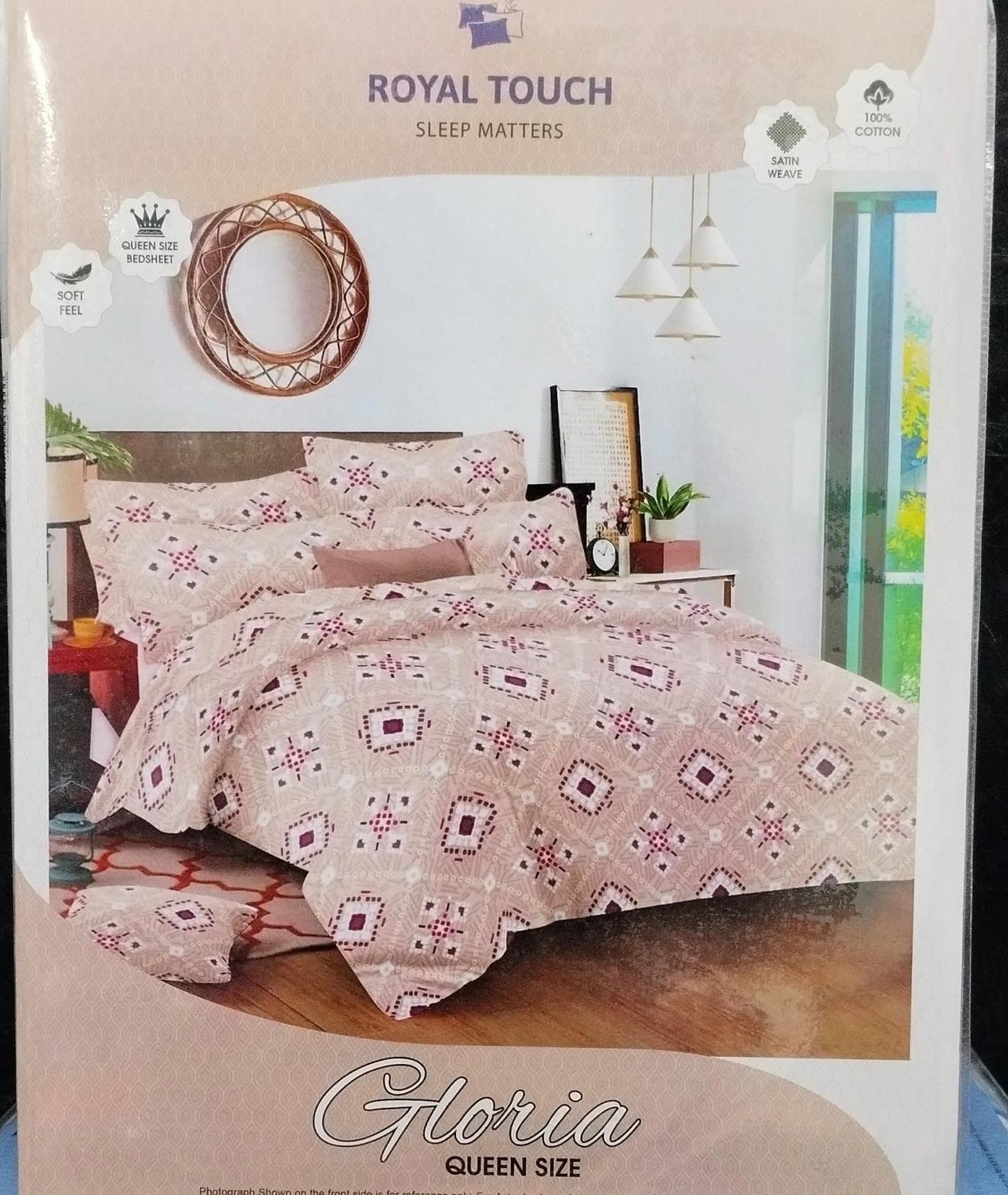 M.R. Saree Emporium Gloria Queen Size Bedsheet – Soft Cotton