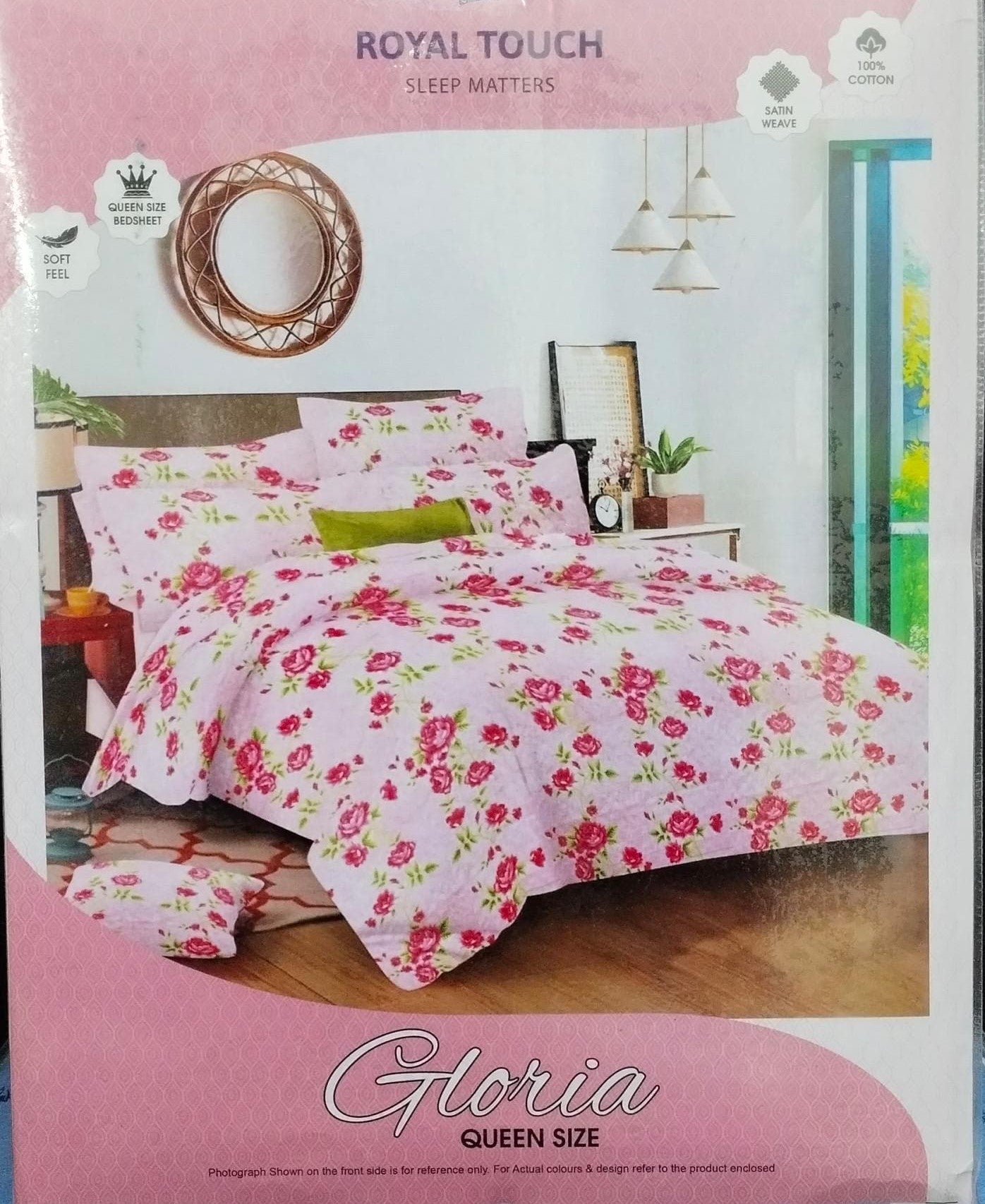 M.R. Saree Emporium Gloria Queen Size Bedsheet – Soft Cotton